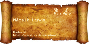Mácsik Linda névjegykártya